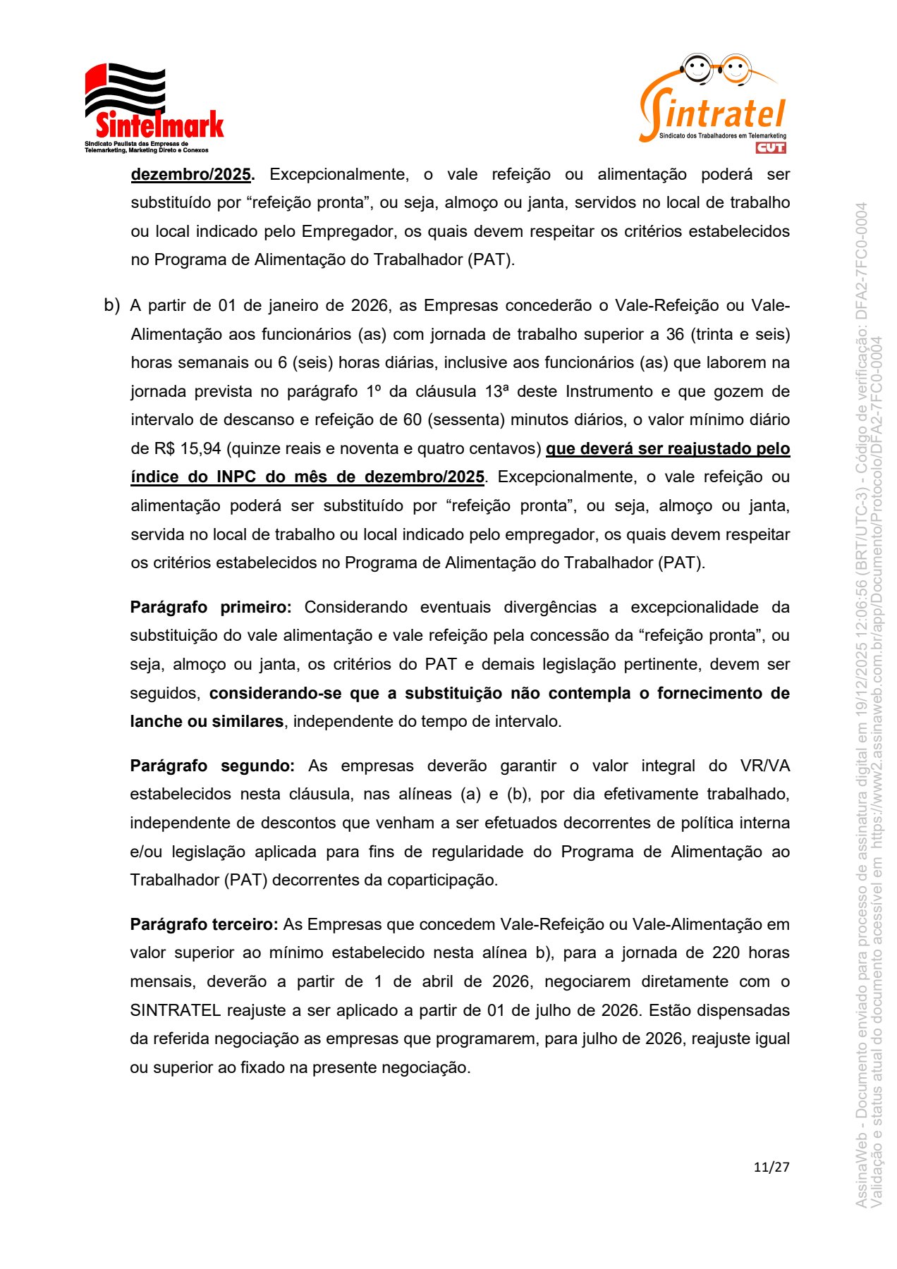 Convenção Coletiva de Trabalho 20266 11