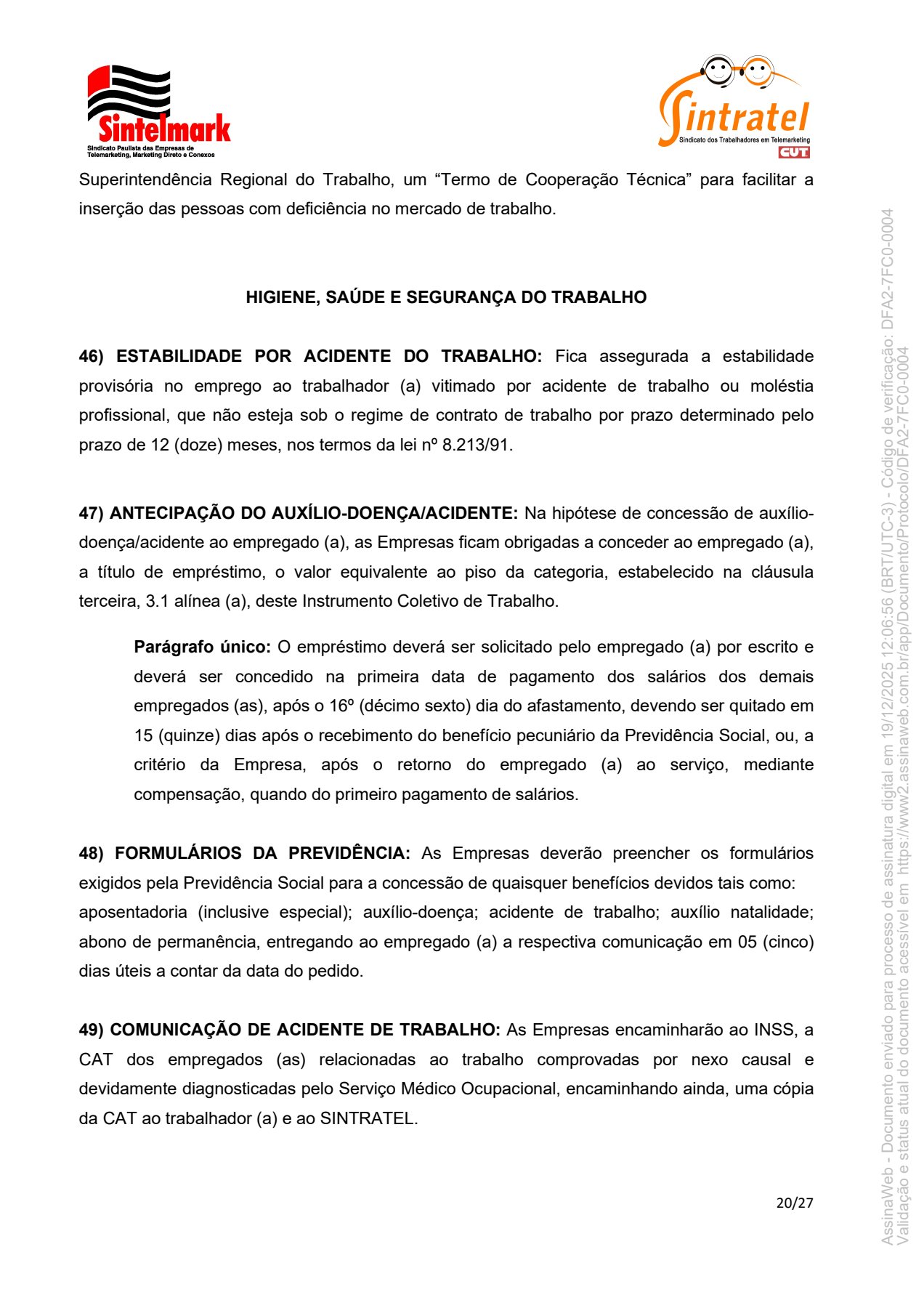 Convenção Coletiva de Trabalho 20266 20