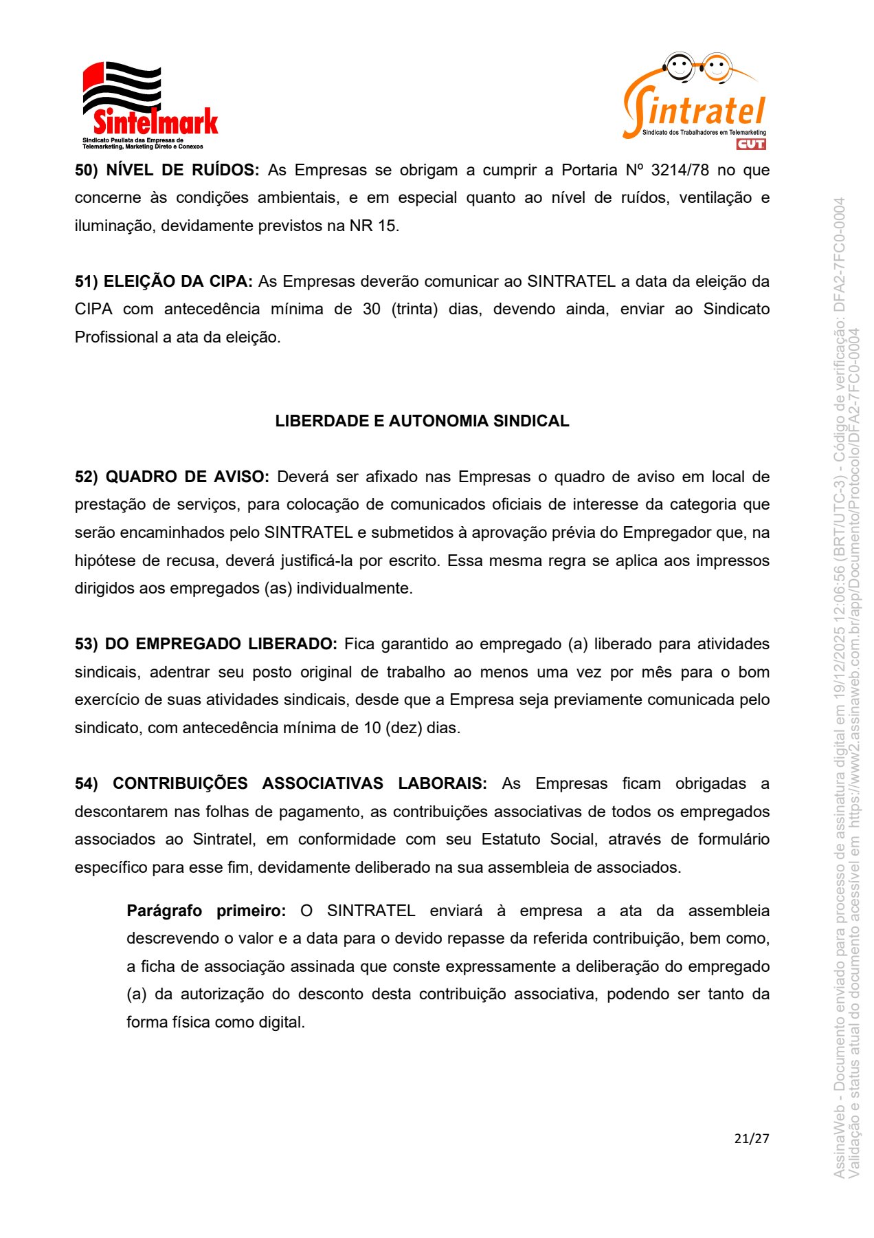 Convenção Coletiva de Trabalho 20266 21