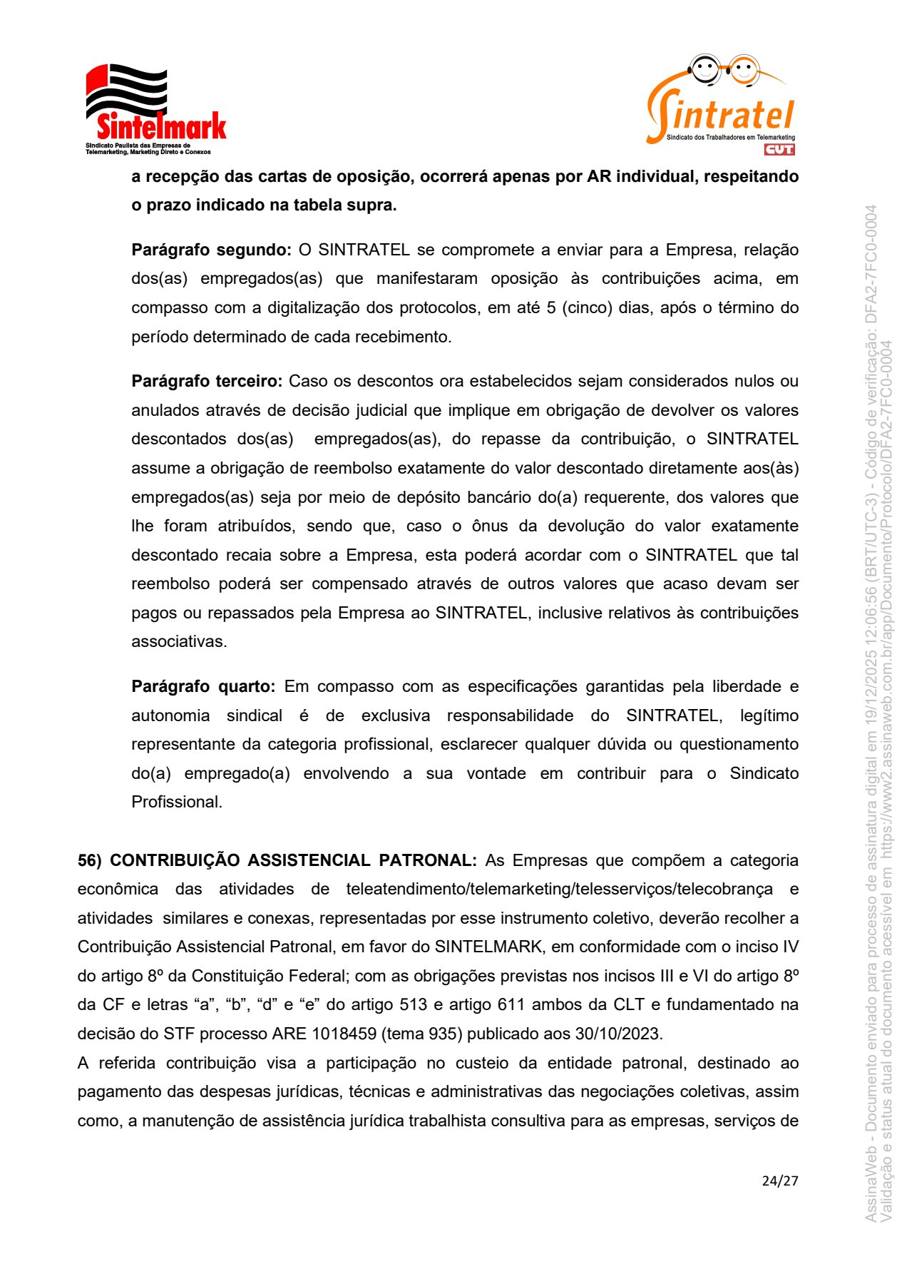 Convenção Coletiva de Trabalho 20266 24 1