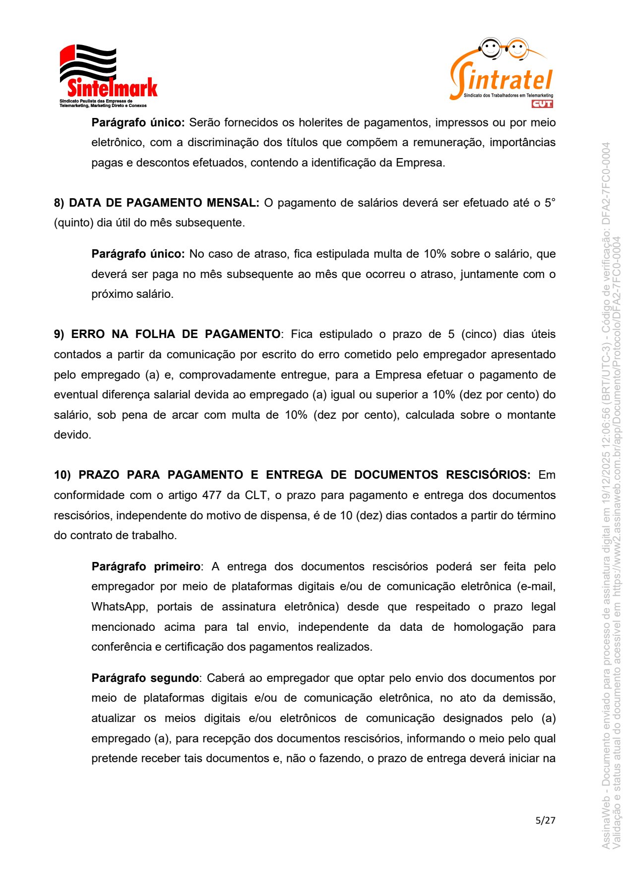 Convenção Coletiva de Trabalho 20266 5