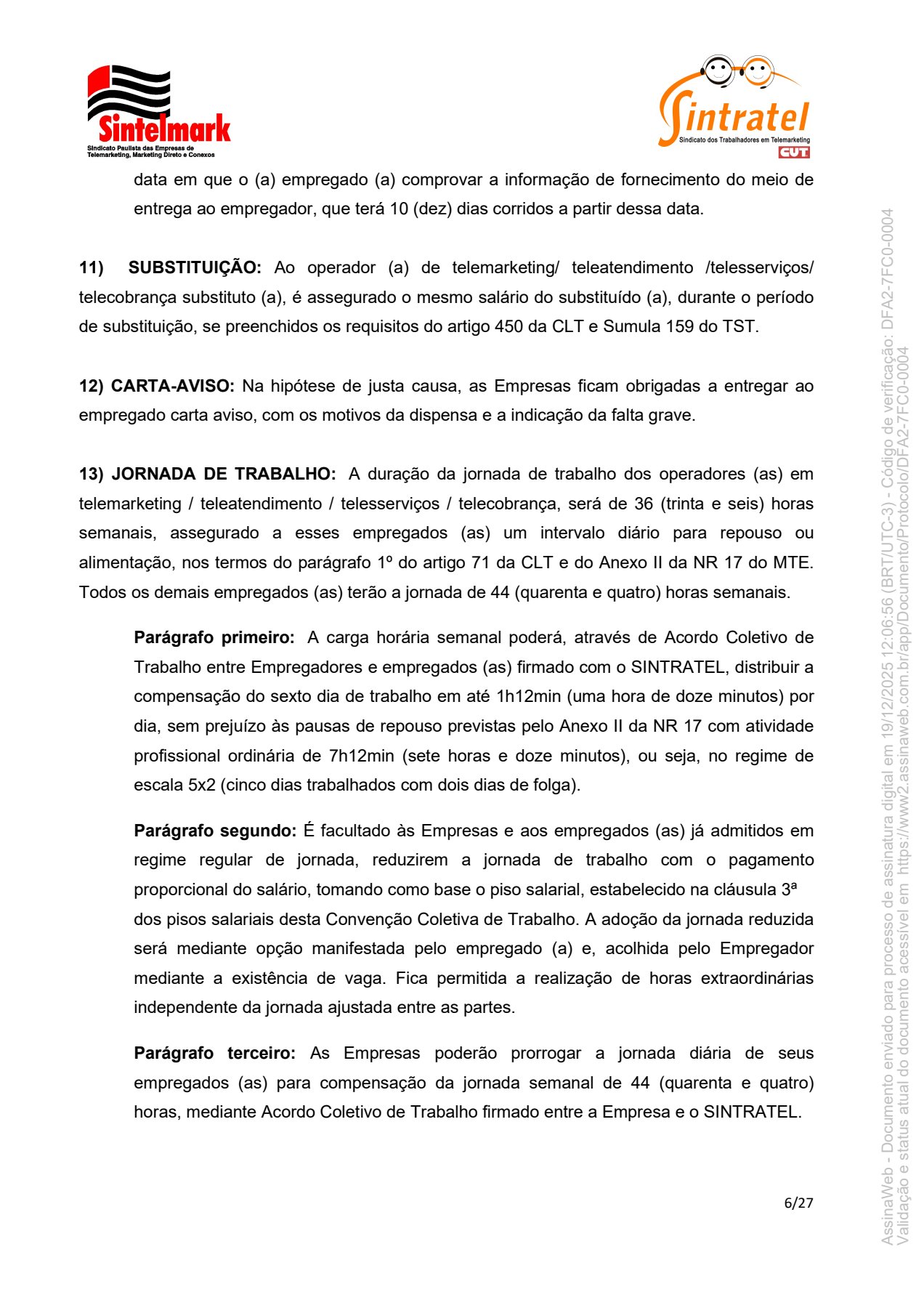 Convenção Coletiva de Trabalho 20266 6