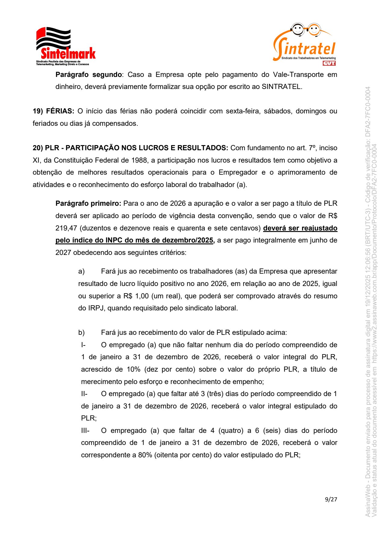 Convenção Coletiva de Trabalho 20266 9